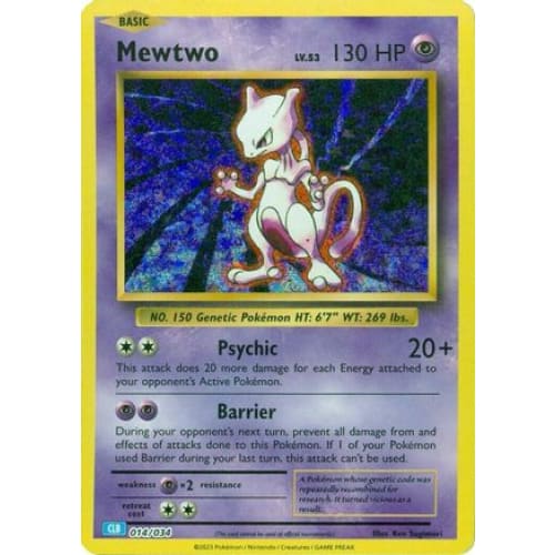 Mewtwo (14) Rare Holofoil - Single