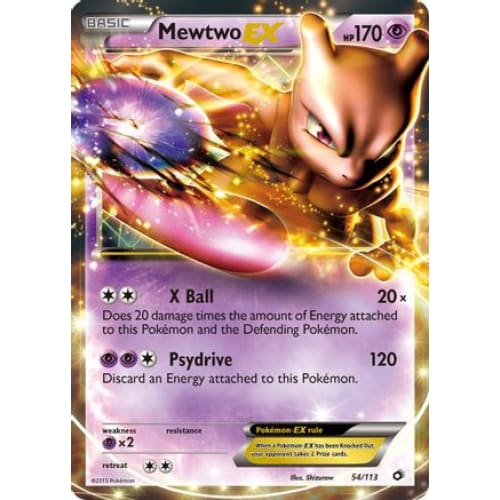Mewtwo-EX (054/113) Holo Rare Holofoil - Single
