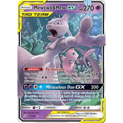 Mewtwo & Mew-GX (071/236) Holo Rare Holofoil - Single