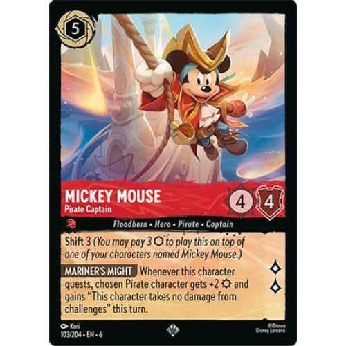 Mickey Mouse - Pirate Captain (103/204) - Azurite Sea