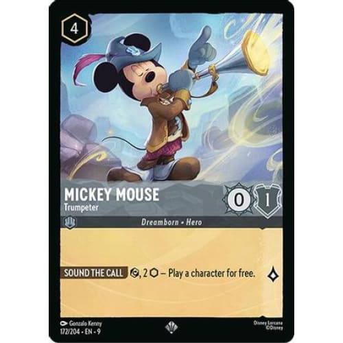 Mickey Mouse - Trumpeter (172/204) - Fabled Cold Foil