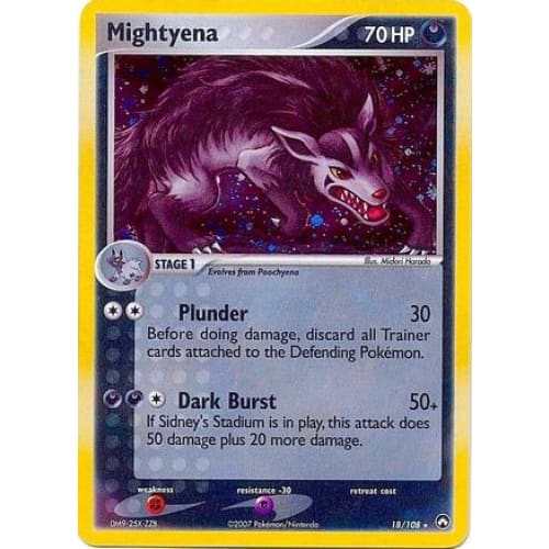 Mightyena - 18/108 (Cosmos Holo) (18) Holo Rare Holofoil