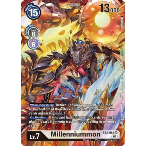 Millenniummon (1-Year Anniversary Box Topper) (BT2-083 SR)