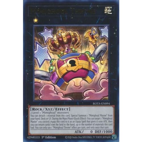 Mimighoul Throne - ROTA-EN094 Ultra Rare 1st Edition