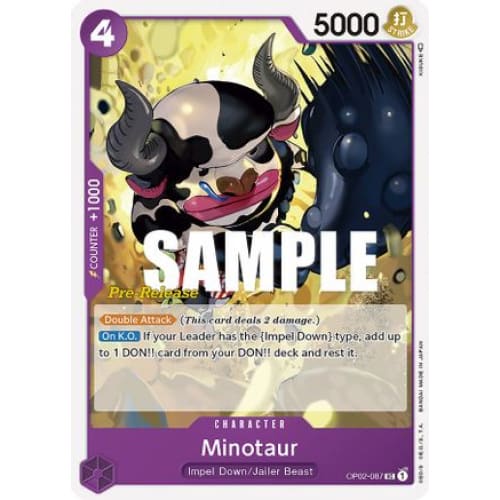 Minotaur OP02-087 UC Paramount War Pre-Release Cards