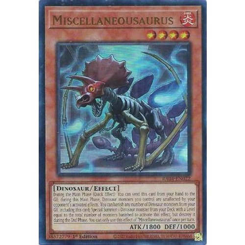 Miscellaneousaurus (UR) - RA04-EN022 Ultra Rare 1st Edition