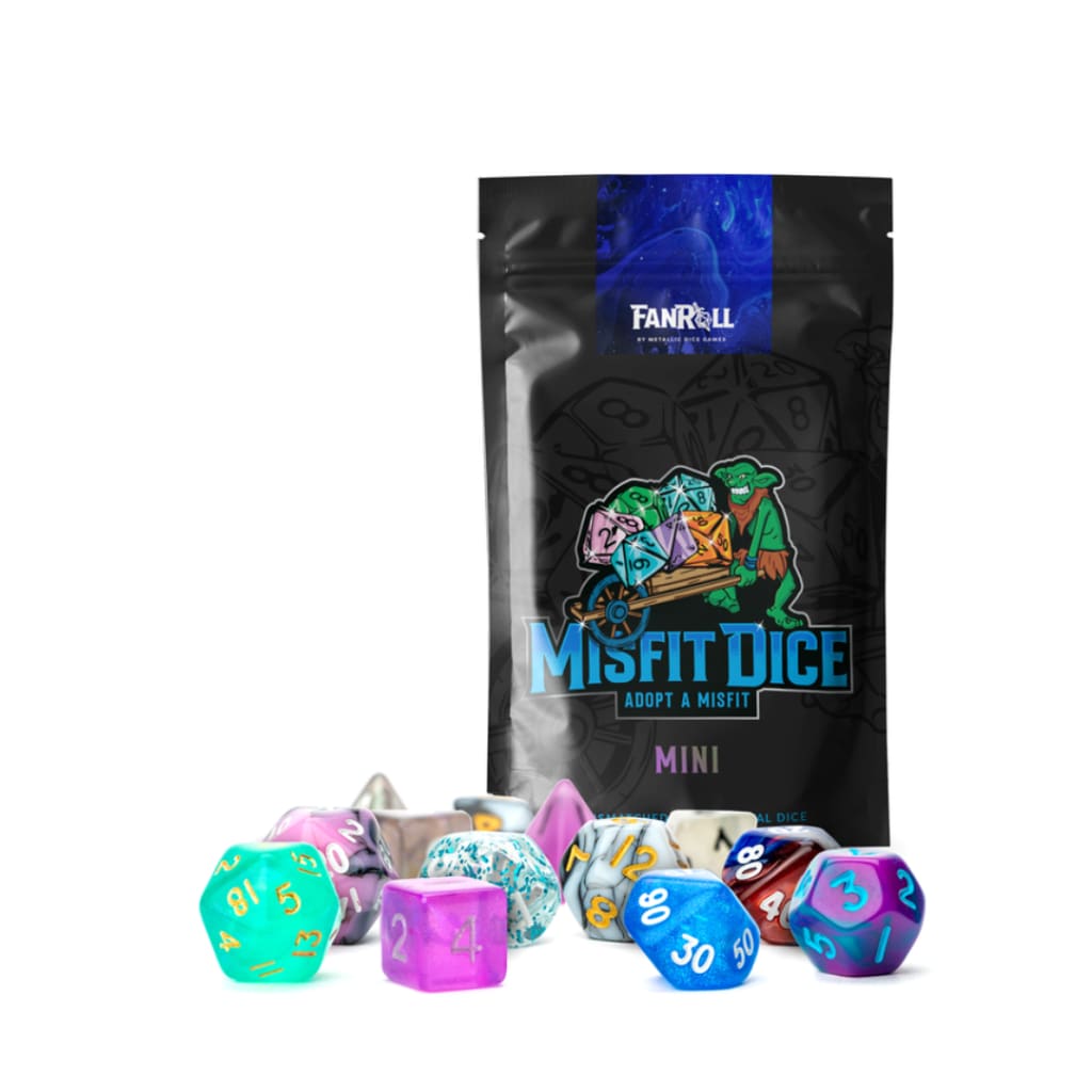 Misfit Dice Mystery Bag - 2 Mini 7-Piece RPG Sets