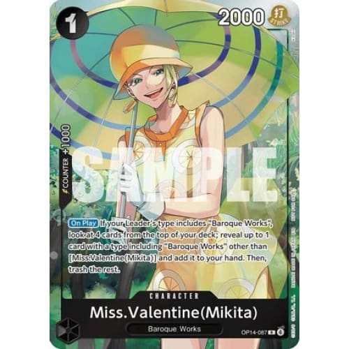 Miss.Valentine(Mikita) (Dash Pack) OP14-087 R The Azure