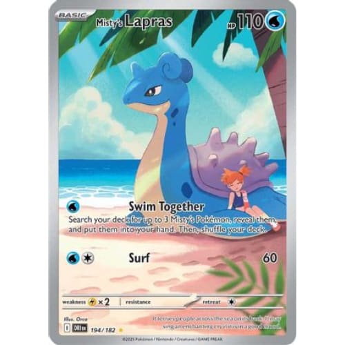 Misty’s Lapras - 194/182 (194) Illustration Rare Holofoil