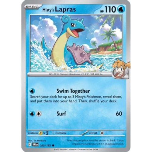 Misty’s Lapras (50) Common Reverse Holofoil - Single