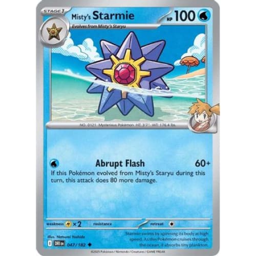 Misty’s Starmie (47) Uncommon Reverse Holofoil - Single
