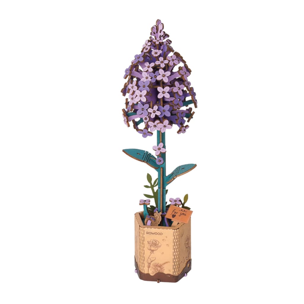Modern Wooden Puzzle Lilac