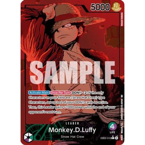 Monkey.D.Luffy (010) (Alternate Art) EB02-010 L Extra