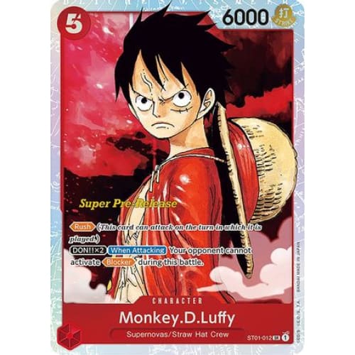 Monkey.D.Luffy (012) ST01-012 SR Super Pre-Release Starter