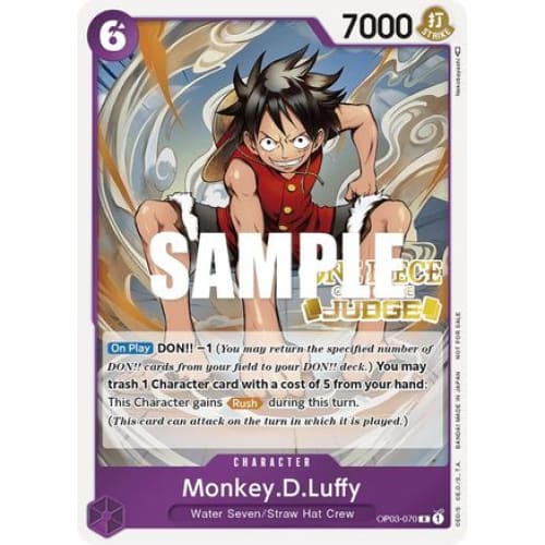Monkey.D.Luffy (Judge Pack Vol. 2) OP03-070 PR One Piece