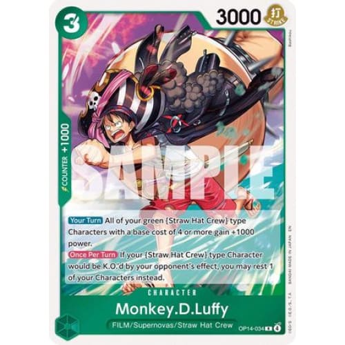 Monkey.D.Luffy - OP14-34 OP14-034 R The Azure Sea’s Seven