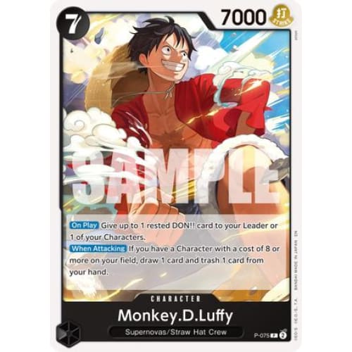Monkey.D.Luffy - P-075 (Reprint) PR Premium Booster -The