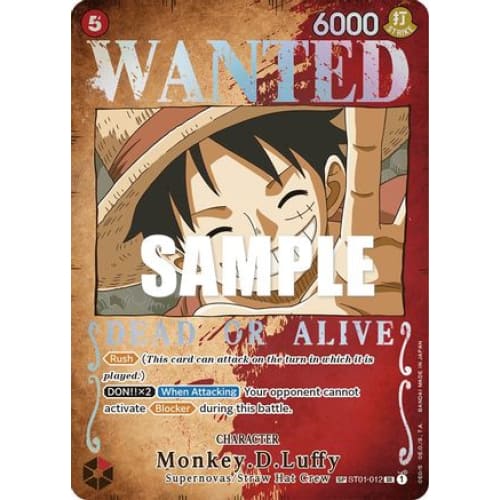 Monkey.D.Luffy (Wanted Poster) ST01-012 SR Pillars