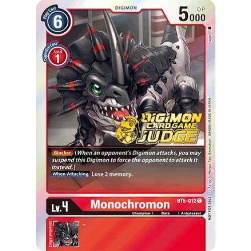 Monochromon (Judge Pack 1) (BT5-012 C) Promo Foil - Single