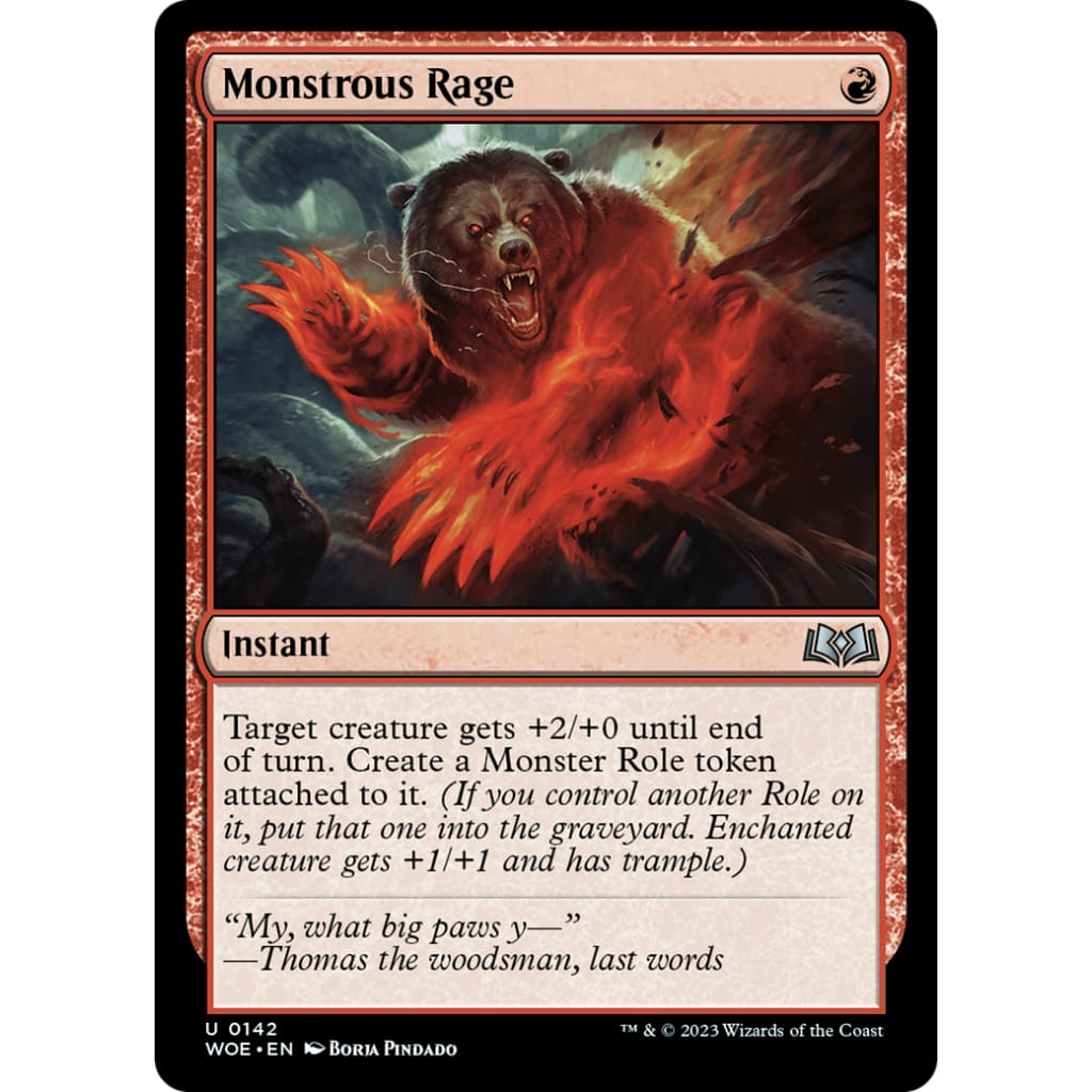 Monstrous Rage (WOE-142) Foil - Single
