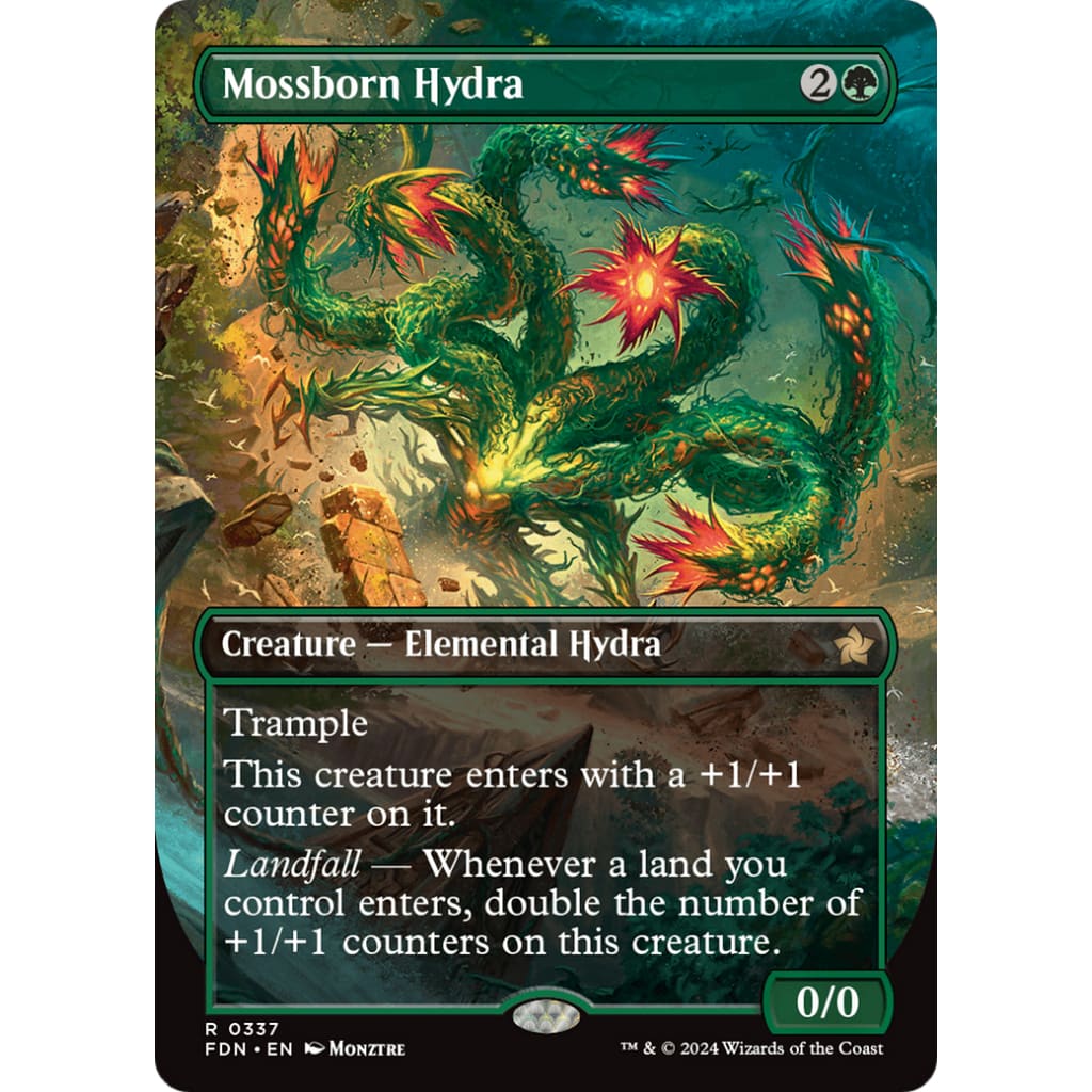 Mossborn Hydra (FDN-337) (Borderless) - Single