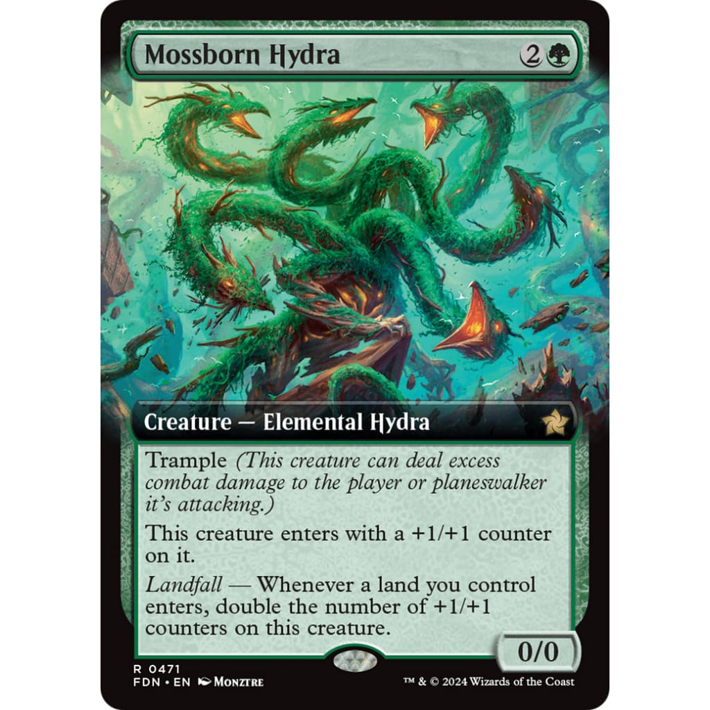 Mossborn Hydra (FDN-471): (Extended Art) - Single