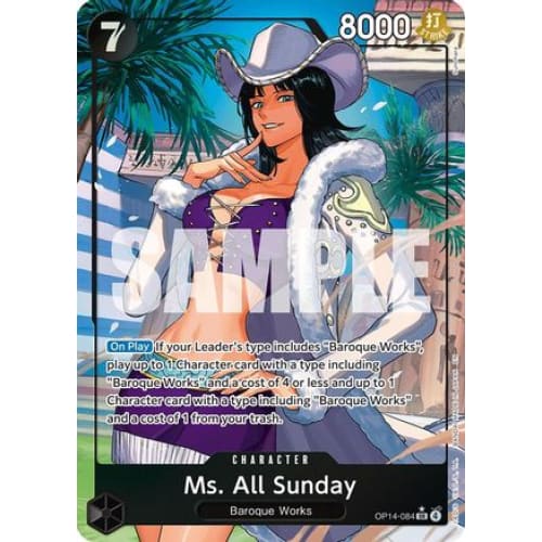 Ms. All Sunday (Alternate Art) OP14-084 SR The Azure Sea’s