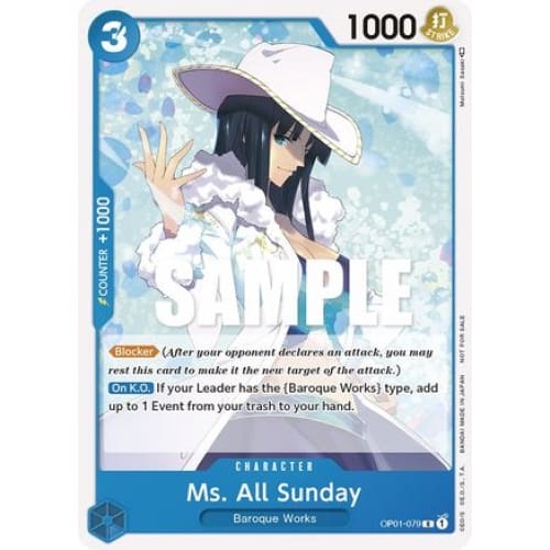 Ms. All Sunday (Promotion Pack 2023) OP01-079 PR One Piece