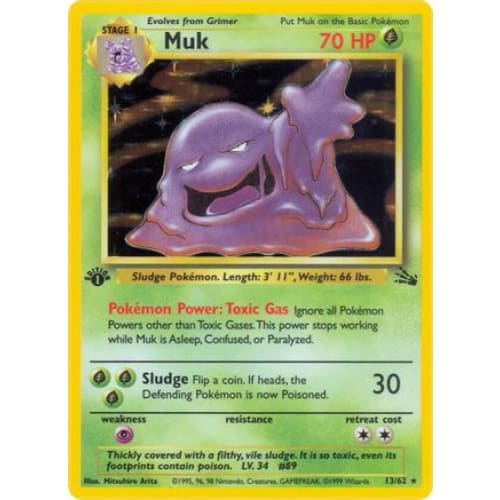 Muk (013/062) Holo Rare 1st Edition Holofoil - Single