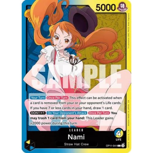 Nami (041) OP11-041 L A Fist of Divine Speed - Single