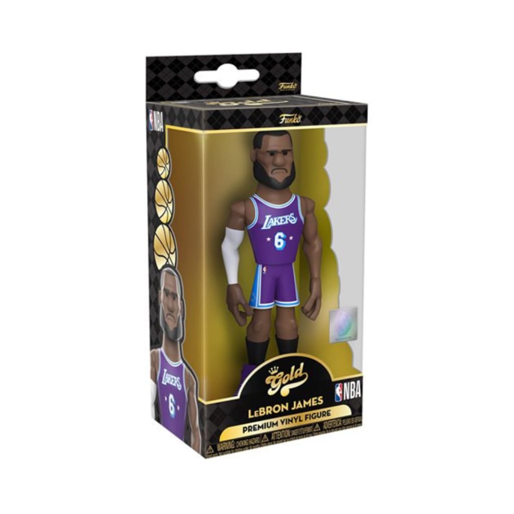 NBA Lakers LeBron James (City Uniform) 5-Inch Vinyl Gold