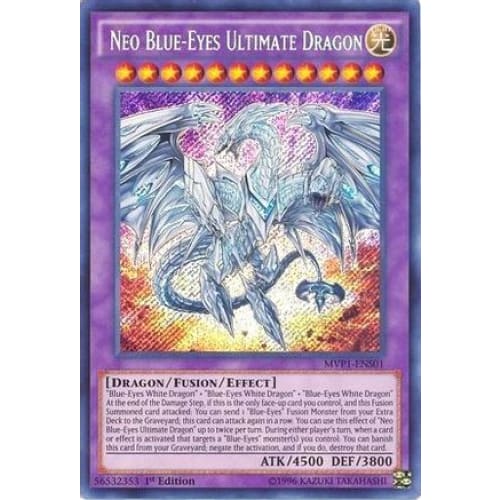 Neo Blue-Eyes Ultimate Dragon (MVP1-ENS01) Secret Rare 1st