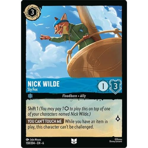 Nick Wilde - Sly Fox (150/204) - Azurite Sea Cold Foil