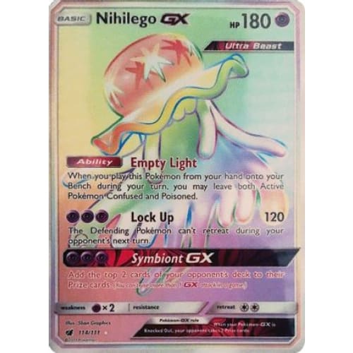 Nihilego-GX (114/111) Holo Rare Holofoil - Single