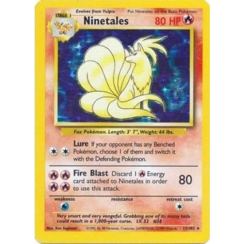 Ninetales (012/102) Holo Rare Unlimited Holofoil - Single