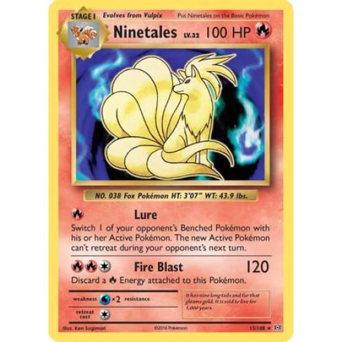 Ninetales (015/108) Holo Rare Holofoil - Single