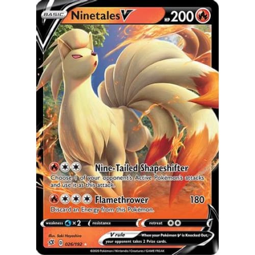 Ninetales V (026/192) Holo Rare Holofoil - Single