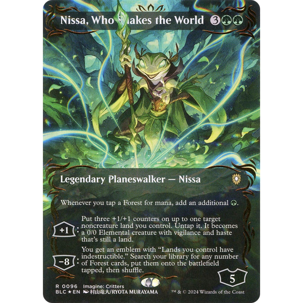 Nissa Who Shakes the World (BLC-096) (Borderless) Foil