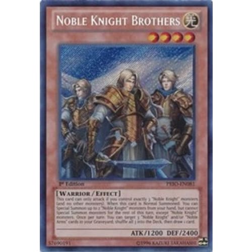 Noble Knight Brothers (PRIO-EN081) Secret Rare 1st Edition