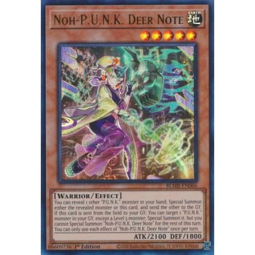 Noh-P.U.N.K. Deer Note - BLMR-EN066 Ultra Rare 1st Edition
