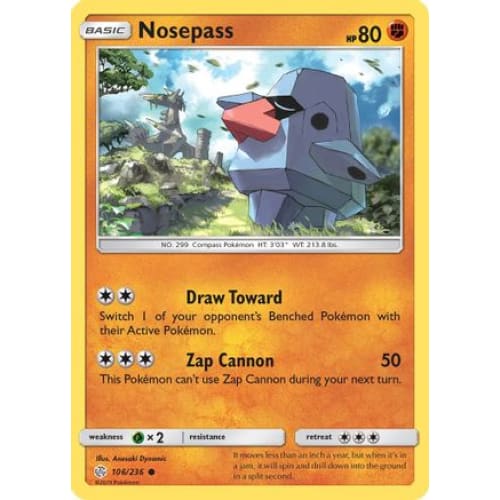 Nosepass (106/236) Common Reverse Holofoil - Single