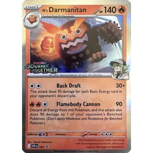 N’s Darmanitan (181) Promo Holofoil - Single