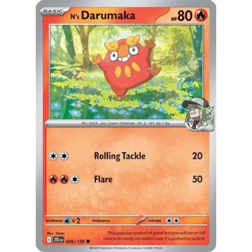 N’s Darumaka (26) Common Reverse Holofoil - Single