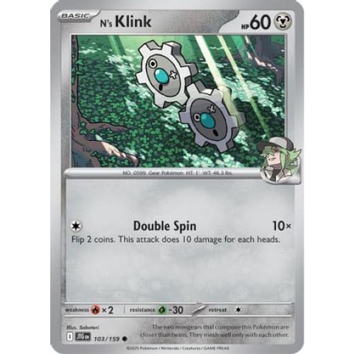 N’s Klink (103) Common Reverse Holofoil - Single