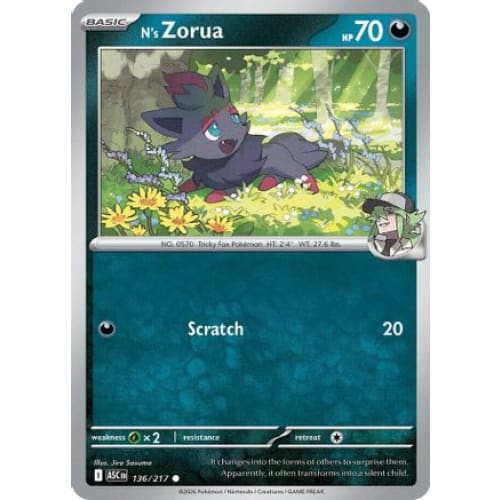 N’s Zorua (136) Common - Single