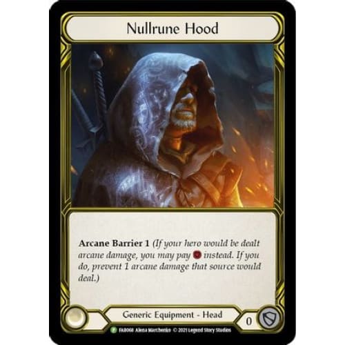 Nullrune Hood (Golden) (FLESH AND BLOOD: PROMO CARDS)