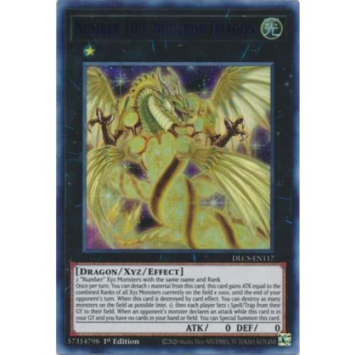 Number 100: Numeron Dragon (Green) (DLCS-EN117) Ultra Rare