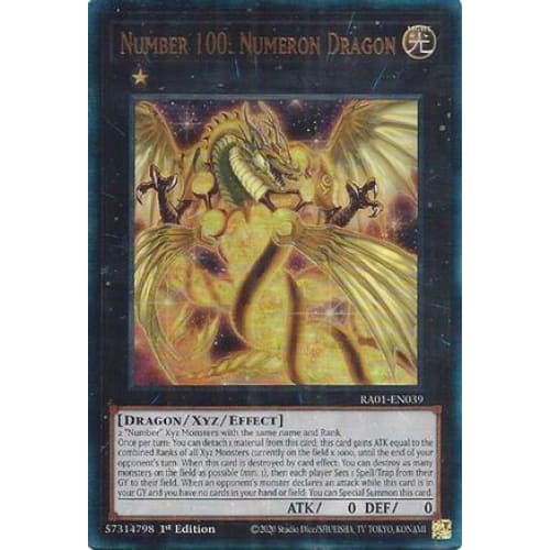 Number 100: Numeron Dragon (PUR) - RA01-EN039 Prismatic