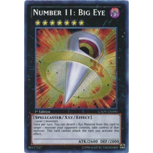 Number 11: Big Eye (GAOV-EN090) Secret Rare 1st Edition