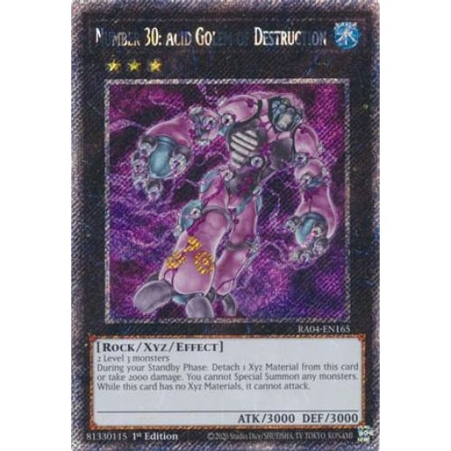 Number 30: Acid Golem of Destruction (Platinum Secret Rare)